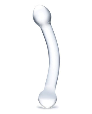 Glas 7" Curved Glass G Spot Stimulator - Clear Dongs & Dildos