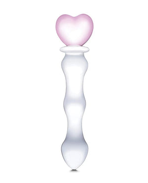 Glas 8" Sweetheart Glass Dildo - Pink/Clear Dongs & Dildos