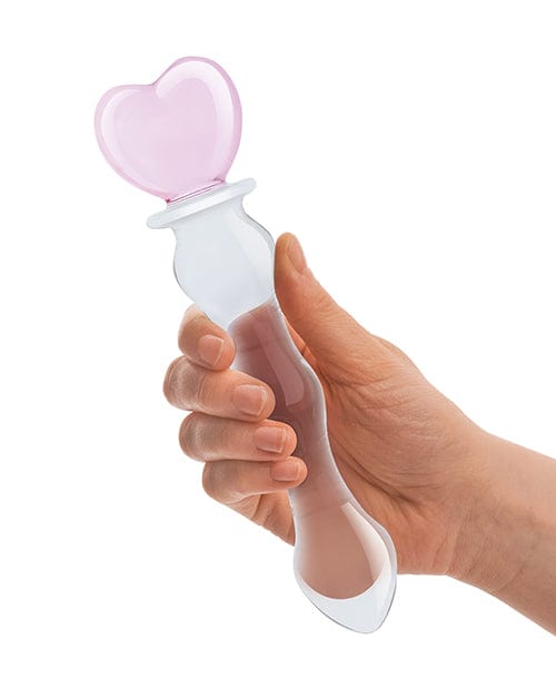 Glas 8" Sweetheart Glass Dildo - Pink/Clear Dongs & Dildos
