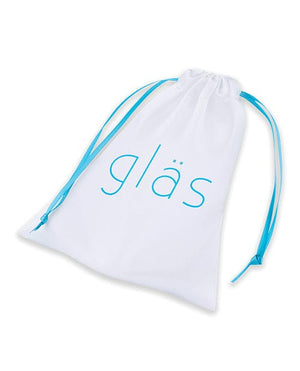 Glas Triple Play Beaded Butt Plug - Clear Anal Products
