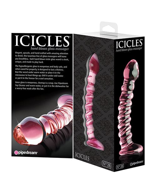 Icicles No.Hand Blown Glass - Clear W/ridges Dongs & Dildos