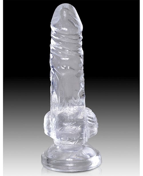 King Cock Clear Cock W/balls Dongs & Dildos