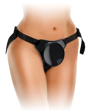 King Cock Elite Beginner's Body Dock Strap On Harness - Black Strap Ons