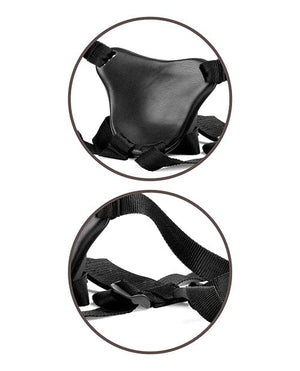 King Cock Elite Comfy Body Dock Strap On Harness - Black Strap Ons