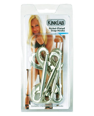 KinkLab Nickel Plated Snap Hooks - Pack of 4 Bondage Blindfolds & Restraints