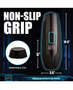 LoveBotz The Milker Max 14X Thrusting & Vibrating Masturbator - Black Dolls & Masturbators