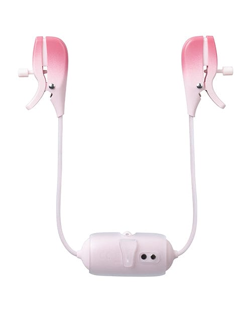 Lovense Gemini Vibrating Nipple Clamps - Pink Bondage Blindfolds & Restraints