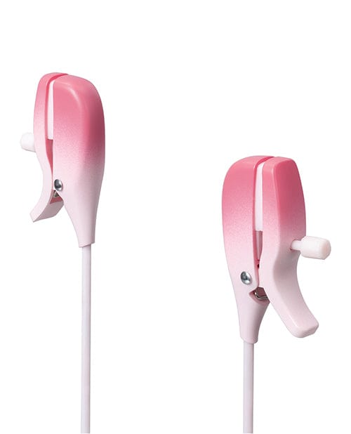 Lovense Gemini Vibrating Nipple Clamps - Pink Bondage Blindfolds & Restraints
