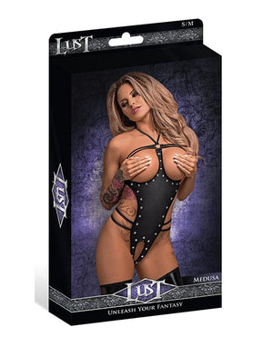 Lust Medusa Cupless & Crotchless G-string Teddy Black Lingerie