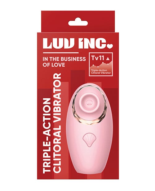 Luv Inc. Triple - Action Clitoral Vibrator Pink Stimulators