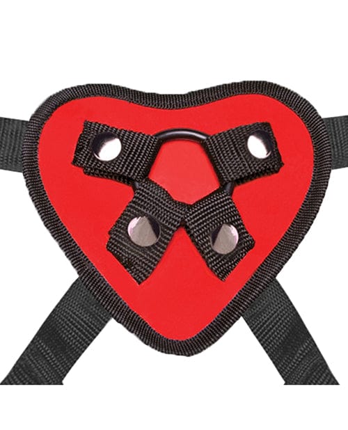 Lux Fetish 5" Dildo w/Red Heart Strap On Harness Set Strap Ons