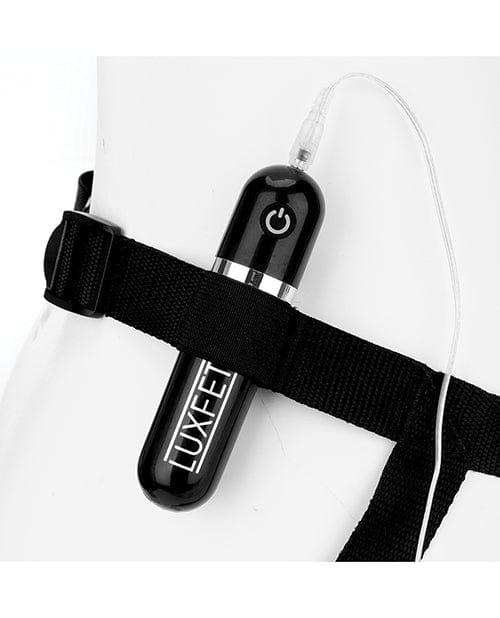 Lux Fetish 6.5" Realistic Vibrating Dildo w/Strap On Harness Set Strap Ons