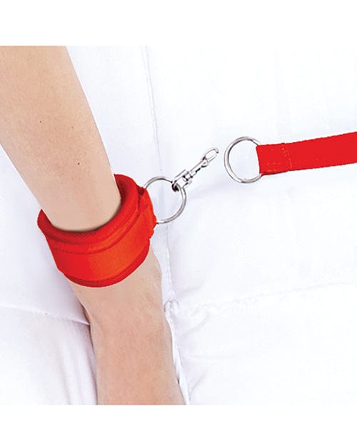 Lux Fetish 7 pc Bed Spreader - Red Bondage Blindfolds & Restraints