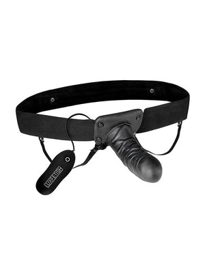 Lux Fetish Unisex Vibrating Hollow Strap On Dildo Strap Ons