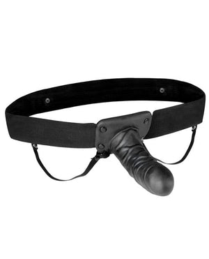 Lux Fetish Unisex Vibrating Hollow Strap On Dildo Strap Ons