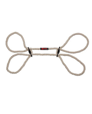 Merci Hogtie - Bind & Tie Wrist or Ankle Cuffs - 6 mm Hemp -Black Bondage Blindfolds & Restraints