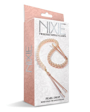Nixie Pearl Drop Tweezer Nipple Clamps Bondage Blindfolds & Restraints