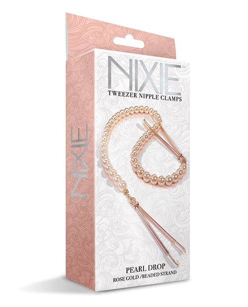 Nixie Pearl Drop Tweezer Nipple Clamps Bondage Blindfolds & Restraints