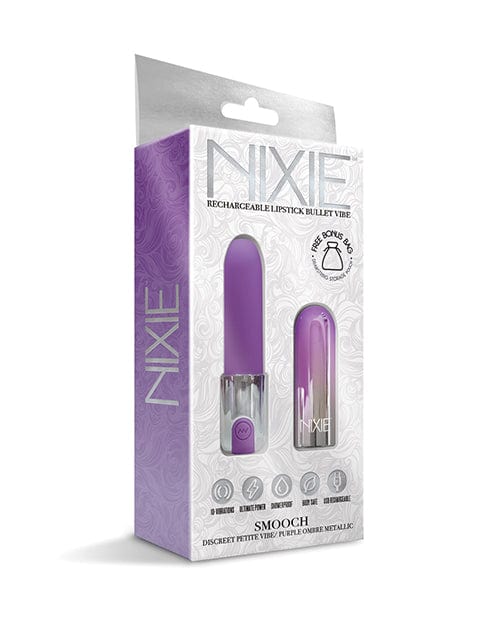 Nixie Smooch Rechargeable Lipstick Vibrator Purple Ombre Stimulators