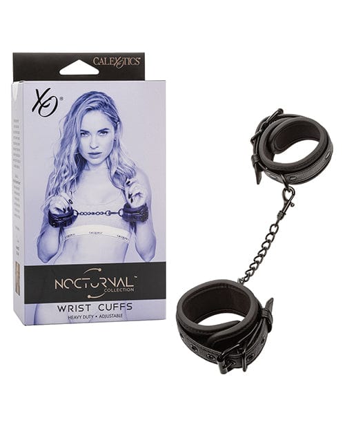 Nocturnal Collection Detachable Adjustable Wrist Cuffs - Black Bondage Blindfolds & Restraints