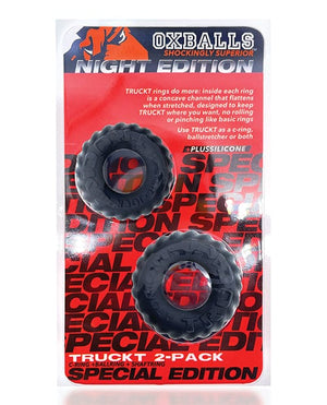 Oxballs TruckT Cock & Ball Ring Special Edition - Night Pack of 2 Gay & Lesbian Products