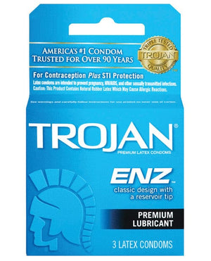 Paradise Marketing Condoms 3 Trojan Enz Lubricated Condoms