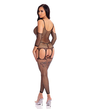 Pink Lipstick In My Head Net Bodystocking Lingerie
