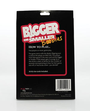 Play Wiv Me Bigger or Smaller Boobs Card Game Games For Parties