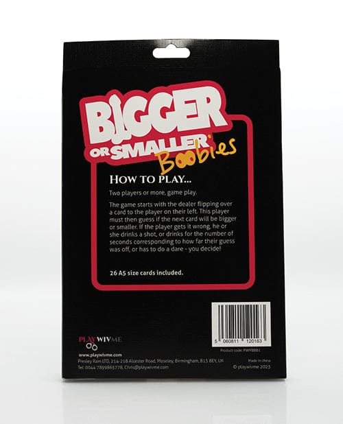 Play Wiv Me Bigger or Smaller Boobs Card Game Games For Parties