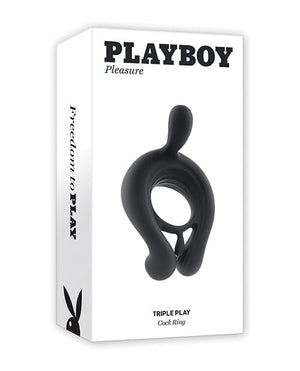 Playboy Pleasure Triple Play Cock Ring - 2 AM Penis Enhancement