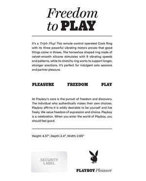 Playboy Pleasure Triple Play Cock Ring - 2 AM Penis Enhancement