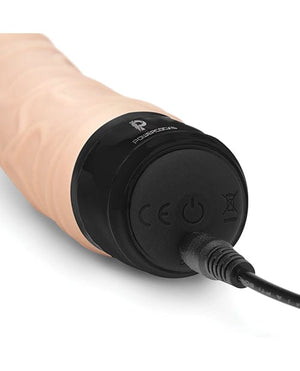 Powercocks 6.5" Realistic Vibrator Ivory Vibrators