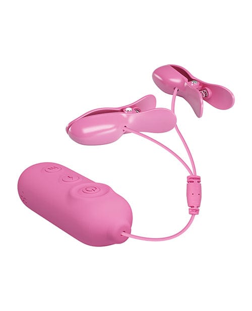 Pretty Love Romantic Wave II Estim & Vibrating Nipple Clip - Pink Stimulators
