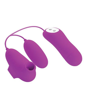 Pretty Love Suction & Vibro Bullets - Fuchsia Stimulators