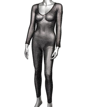 Radiance Crotchless Full Body Suit Black O/S Lingerie