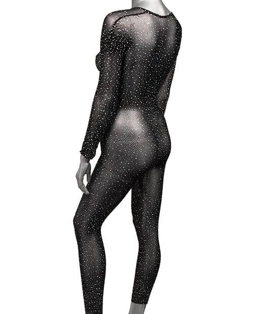 Radiance Crotchless Full Body Suit Black O/S Lingerie