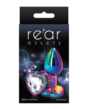 Rear Assets Mulitcolor Heart Clear / Small Anal Products
