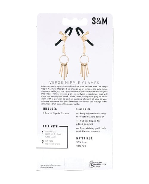 Sex & Mischief Verge Nipple Clamps Bondage Blindfolds & Restraints