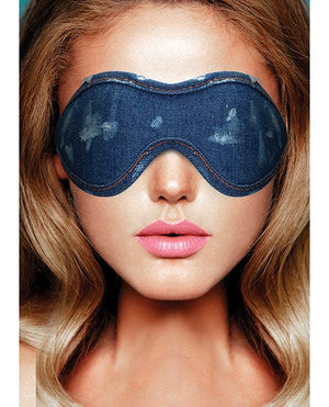 Shots Denim Eye Mask Blue Bondage Blindfolds & Restraints