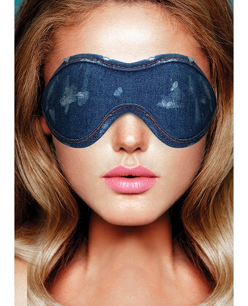 Shots Denim Eye Mask Blue Bondage Blindfolds & Restraints