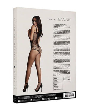 Shots Le Desir Contrast Net Teddy Black O/S Lingerie