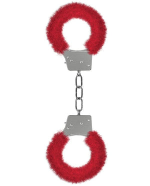 Shots Ouch Beginner's Handcuffs Furry Red Bondage Blindfolds & Restraints