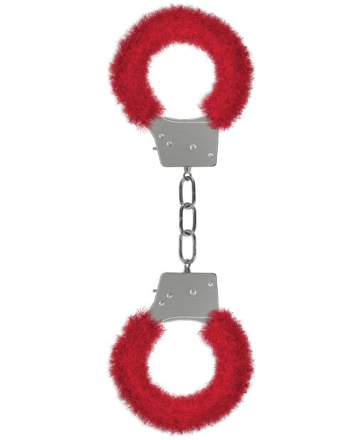 Shots Ouch Beginner's Handcuffs Furry Red Bondage Blindfolds & Restraints