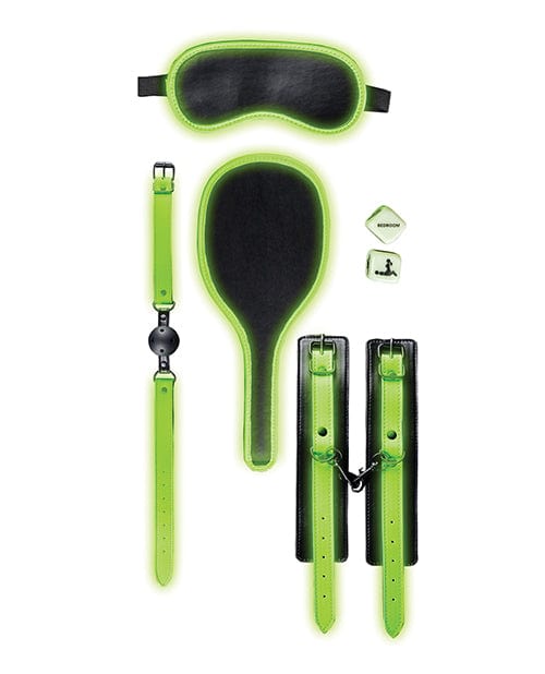 Shots Ouch Bondage Kit #1 - Glow in the Dark Bondage Blindfolds & Restraints