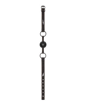 Shots Ouch Breathable Ball Gag W/denim Straps Black Bondage Blindfolds & Restraints