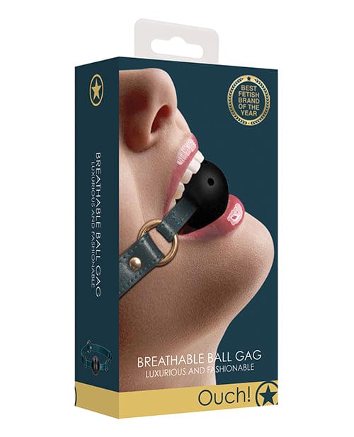 Shots Ouch Halo Breathable Ball Gag Green Bondage Blindfolds & Restraints