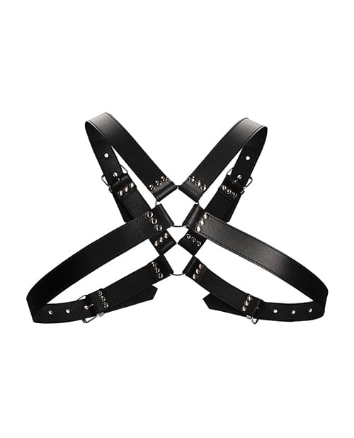Shots Ouch Men's Large Buckle Harness - Black Bondage Blindfolds & Restraints