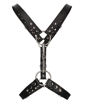 Shots Uomo Men's Harness w/Metal Bit - Black Bondage Blindfolds & Restraints