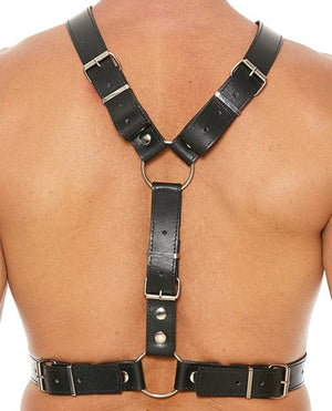 Shots Uomo Men's Harness w/Metal Bit - Black Bondage Blindfolds & Restraints