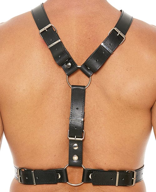 Shots Uomo Men's Harness w/Metal Bit - Black Bondage Blindfolds & Restraints